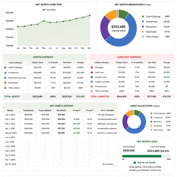 Annual Networth Tracker