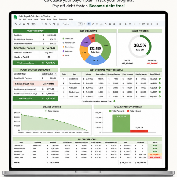 Debt Payoff Calculator & Tracker